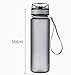 Letsfit Sports Water Bottle, BPA-Free Tritan Plastic Water Bottle with Locking Flip-Flop Lid, Leakproof and Dustproof Cap, Carry Loop, 21oz Bottle for Outdoor Hiking Camping Travel