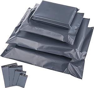 AMD Nexus - 60 Mixed Mailing Postal Self-Seal Closure Plastic Bags Envelopes for Posting Clothes, Postal, Packaging, Shipping Tempered Proof