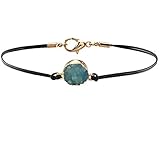 Druzy Charm Leather Cord Choker Necklace 12 inch