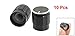 Uxcell a13041000ux0023 Metal 6 mm Knurled Shaft Insert Dia. Potentiometer Control Knobs, 10 Piece, Black