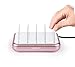 Merkury Innovations 4.8 Amp 4-Port USB Charging Station Fast Charge Docking Station for Multiple Devices - Multi Device Charger Organizer - Compatible w Apple iPad iPhone and Android,White/Rose Gold