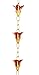 U-nitt 8-1/2 feet Pure Copper Rain Chain for Gutter: Flower with Embossed Brass 8.5 ft Length #5511