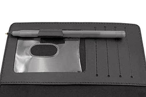 Black Smooth Leather Checkbook Cover for Top Tear Personal Checks