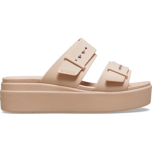 Femme Brooklyn Buckle Low Wedge Sandales, Pink Caramel, 42/43 EU