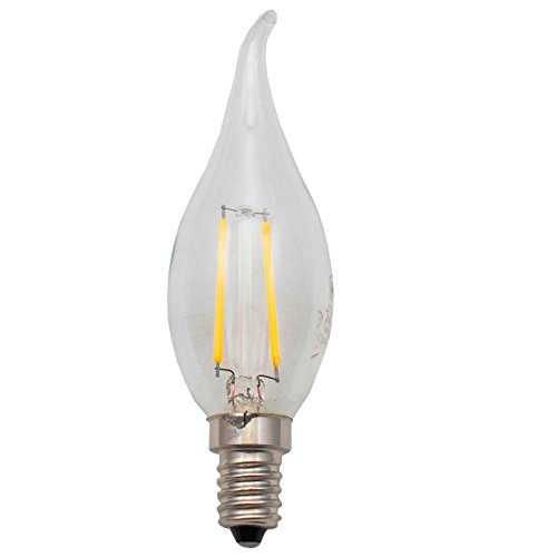 Merriway BH05047 4 W LED Filament Bulb, Glass, E14 - Warm White