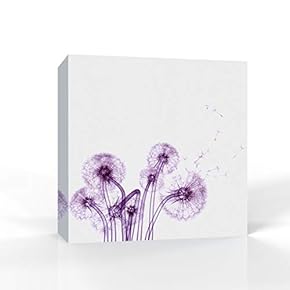 Canvas Wall Art Purple Flower Pictures Home Wall Decorations for Bedroom Living Room Paintings Canvas Prints Framed - 12x12 inches
