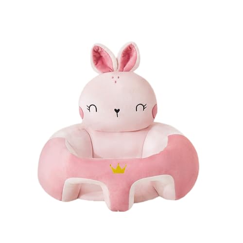 Baby Support Seat Plush Sofa,Infant Learning to Sit Chair Keep Sitting Posture for Newborn Lounger Easter Birthday Party Favor Sitting Chair (Pink)