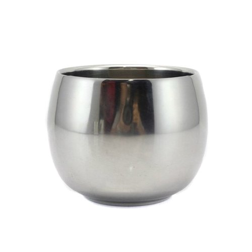 Men's Durable Stainless Steel Shave Soap Cup Shaving Mug Bowl