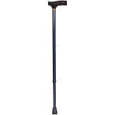 DMI Lightweight Aluminum Adjustable Walking Cane with Derby-Top Handle for Men and Women