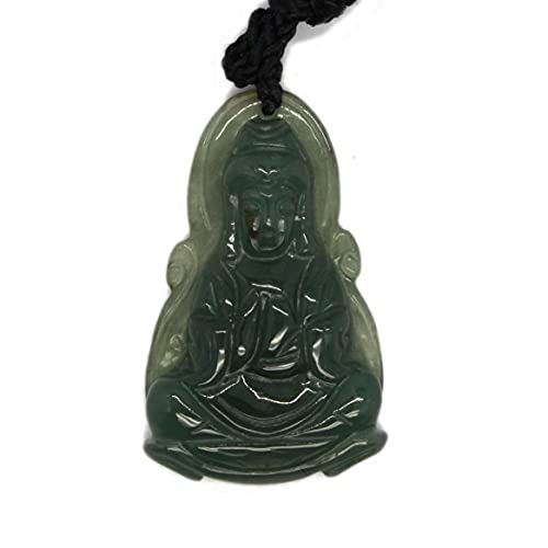 Type A Certified Jadeite Jade Necklace Pendant Guanyin Series 15