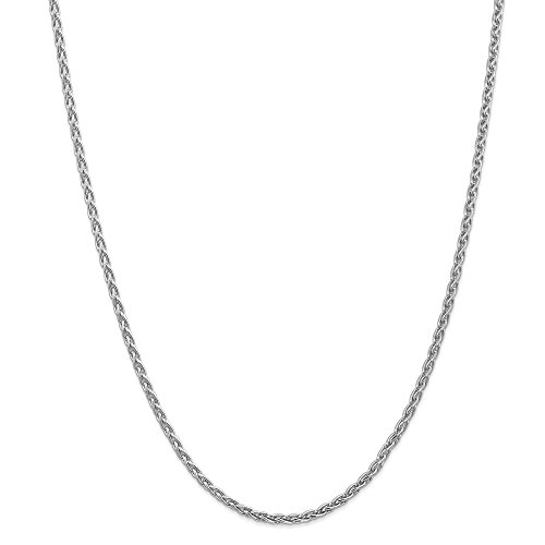 14k White Gold 3mm Parisian Wheat Chain