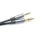 Black 1.5ft Gold Plated Design 3.5mm Male to 2.5mm Male Car Auxiliary Audio Cable Cord Headphone Connect Cable for Apple, Android Smartphone, Tablet and MP3 Player