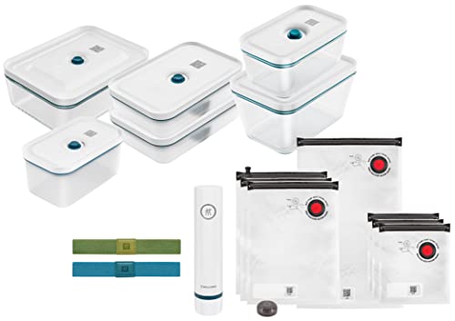 ZWILLING Fresh & Save Vacuum Starter Set for Food, 16-Piece, Blue