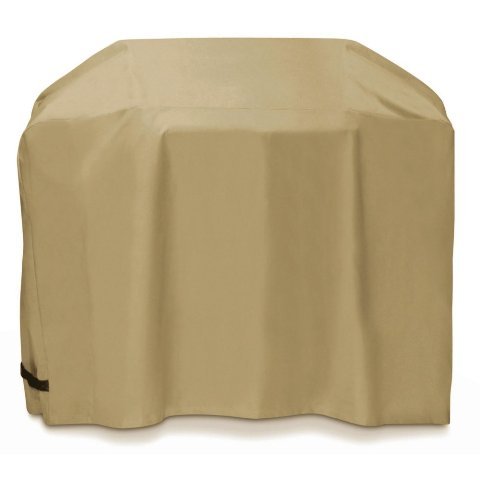 Smart Living 2D-GC88265 Cart Style Grill Cover, 88-Inch, Khaki, With Level 4 UV Protection