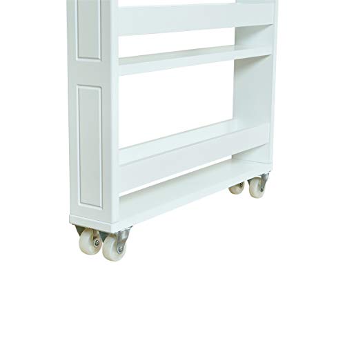 MUSEHOMEINC Compact Space Kitchen Pantry,4-Tier Kitchen Removable
