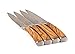La Cote 4 Piece Steak Knives Set Japanese Stainless Steel Olive Wood Handle In Gift Box (4 PC Steak Knife Set - Olive Wood)