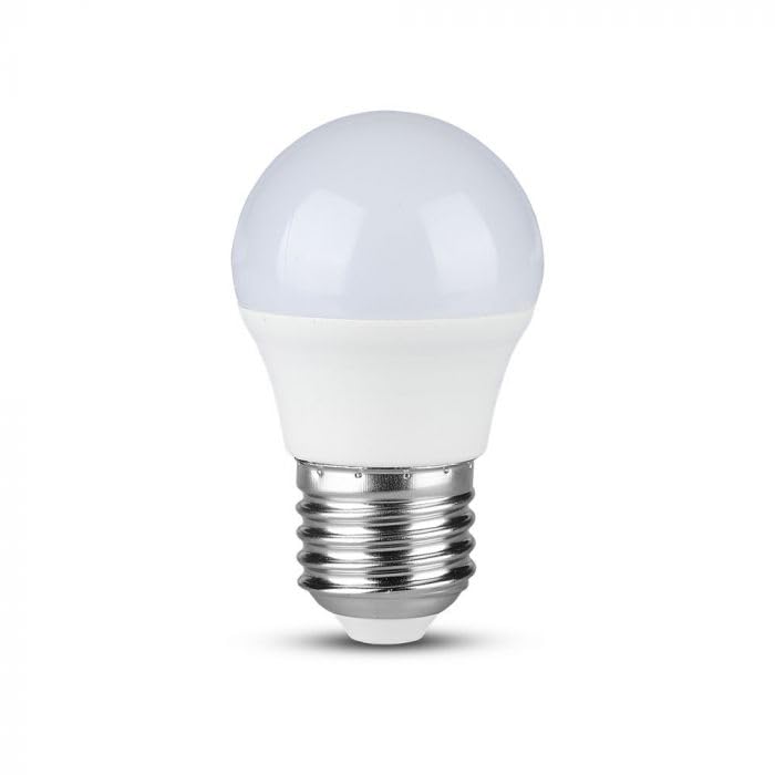 V-TAC E27 Screw Bulbs | E27 Golf Ball Bulb | Edison Light Bulb | E27 LED Bulb | 5.5W Equivalent to 40W Screw Bulbs | 3000K Warm White Non Dimmable | Pack of 5