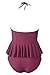 CUPSHE Women's Coral Falbala High Waisted Cup Shaped Padding Bikini Set
