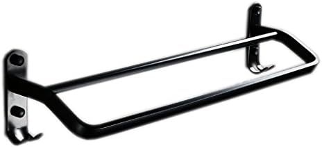 YAOHAOHAO matte black coating of bath towel holder space of aluminum double towel rail poles of hooks towel rack towel rack Nordic fashion (Size: 40 cm).