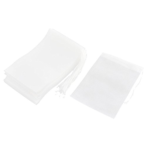 uxcell Non-woven Fabric Empty Powder Spice Tea Filter Bag 15cm x 10cm 30 Pcs White