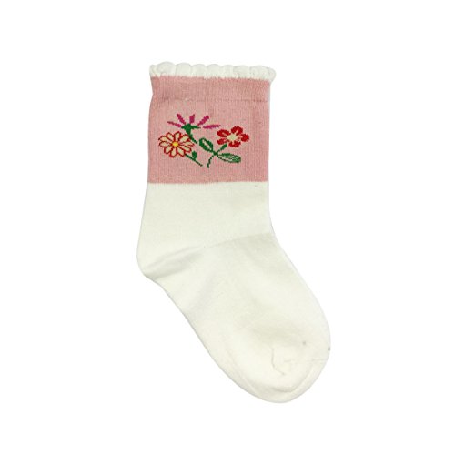 Wrapables Pink Flower Girl Socks for Baby (Set of 3)