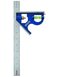 IRWIN Tools (1794468), escuadra combinada de cuerpo metálico de 6 pulgadas