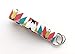Southwest Keychain Wristlet - 100% Organic Cotton Fabric Key Lanyard - Aztec Design