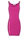 TAM WARE Women Classic Slim Fit Tank Bodycon Mini Tee Dress TWCWD068-082-HOTPINK-US S/M(Tag Size M)