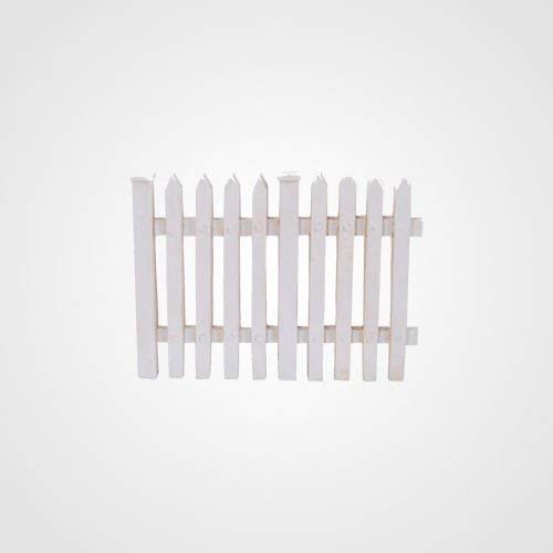 Miniature World MW03-021 Picket Fencing Ornaments - White (Pack Of 2)