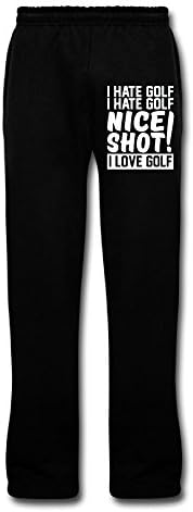 HLQUNIDE Men's I Hate Golf Nice Shot I Love Golf Jogger Pants Workout Athletic Joggers Pants