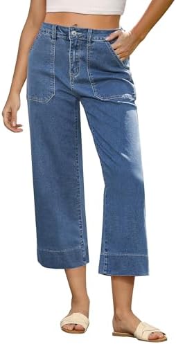 Lee Women's Legendary Wide Leg Seamed Crop Capri Jean Bright White