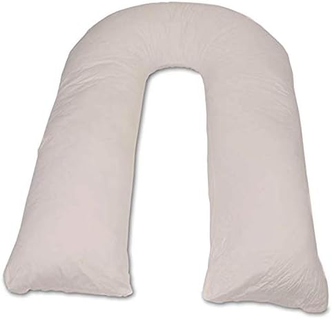 Linen Empire Ltd Pillowcases for Extra Fill 9ft Comfort U Pillow Body Back Support Nursing Maternity Pregnancy Pillow (White)