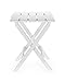 Camco 51695 White Large Adirondack Portable Outdoor Folding Side Table, Perfect for The Beach, Camping, Picnics, Cookouts and More, Weatherproof and Rust Resistant