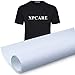 Heat Transfer Vinyl HTV for T-Shirts 12 Inches by 12 Feet Roll (White)