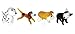 Looking Glass Dog Set Miniature Collectible, Pack of 4