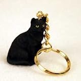 Shorthair Black Cat Keychain