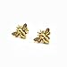 Gold Bee Stud Earrings, 24k Gold Vermeil over Sterling Silver, Bumblebee Jewelry, Honeybee Posts