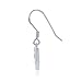 Sterling Silver Created Blue Opal Horseshoe Horse Dangle Earrings