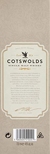 Cotswolds Englisch Single Malt Whiskey | 1x0.7L | Aus der englischen Cotswolds Distillery | Gereift in Ex-Bourbon und Rotwein-Fässern | Kraftvoll-süß – Bild 6