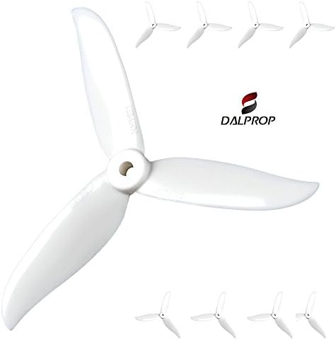 DAL 5045 V3 White Cyclone Extreme Performance FPV Racing Propellers, The Cyclone series has incresed performance through Advanced Tip Design. 4XCW and 4XCCW, 8 Propellers.