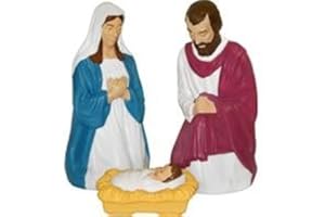 GENERAL FOAM PLASTICS Christmas Nativity Set, Illuminated, 28-in, 3-Pc.