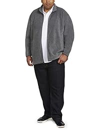 Chaqueta de forro polar polar con cierre completo Big & Tall para hombre   Essentials de DXL