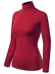 MixMatchy Women's Basic Long Sleeve High Turtle