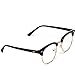 Vintage Inspired Classic Half Frame Horn Rimmed Clear Lens Glasses