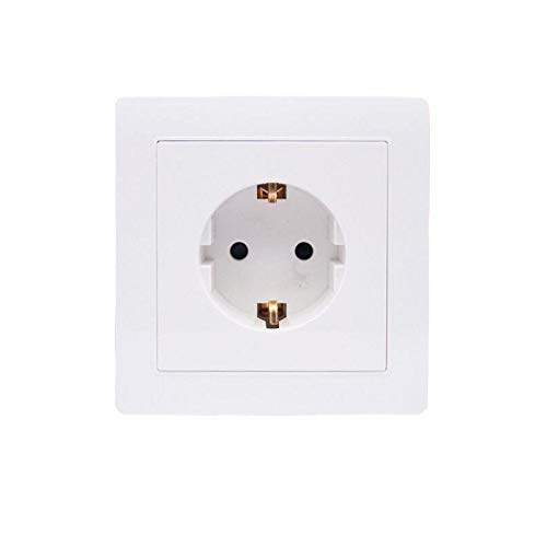 DeemoShop 16A AC100-240V Wall Socket Home Wall Panel Power Socket 86 Type Power Switch Outlet for Hotel Home Office Use
