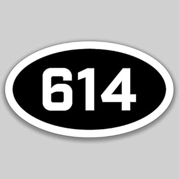 Amazon Com 614 Area Code Sticker Ohio Columbus Dublin Gahanna
