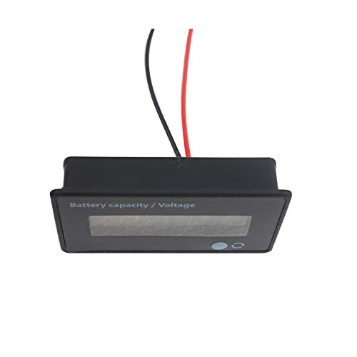 12V 24V 36V 48V Battery Meter, Battery Capacity Voltage Indicator, Lead-Acid&Lithium ion Battery Charge Discharge Monitor, for Motorcycle Car Truck Vehicle Marine Boat Golf Cart Club Car - Blue