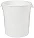 Rubbermaid Commercial Products Plastic Round Food Storage Container, 22 Quart, Clear, High Temperature Range Food Organization/Storage for Wet/Dry Food in Kitchen/Restaurants/Cafeteria