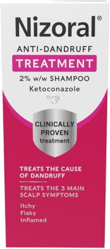 Nizoral Anti-Dandruff Treatment Shampoo, Treats and Prevents Dandruff, Clinically Proven to Control Itchy & Flaky Scalps, Contains Ketoconazole, 1 x 100ml