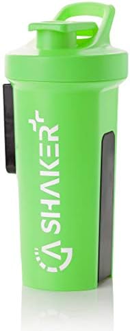GA Shaker+ - The Original | Protein Shaker with Sieve Mixer and Smart Functionality, 1L – Green
